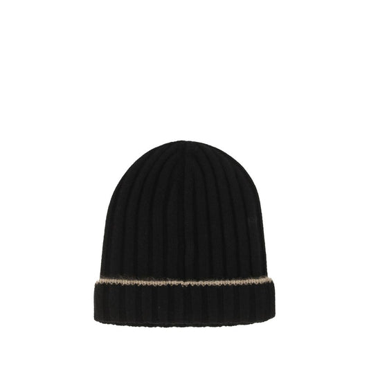 Brunello Cucinelli Black Cashmere Beanie Brunello Cucinelli