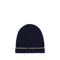 Brunello Cucinelli Blue Cashmere Beanie Brunello Cucinelli