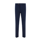 Brunello Cucinelli Blue Cotton Casual Pants Brunello Cucinelli