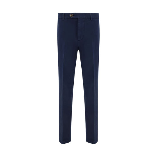 Brunello Cucinelli Blue Cotton Casual Pants Brunello Cucinelli