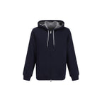 Brunello Cucinelli Blue Cotton Sweatshirt Brunello Cucinelli