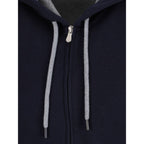 Brunello Cucinelli Blue Cotton Sweatshirt Brunello Cucinelli