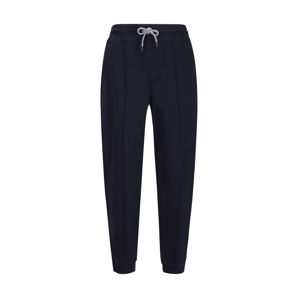 Brunello Cucinelli Blue Cotton Joggers Workout Pants Brunello Cucinelli