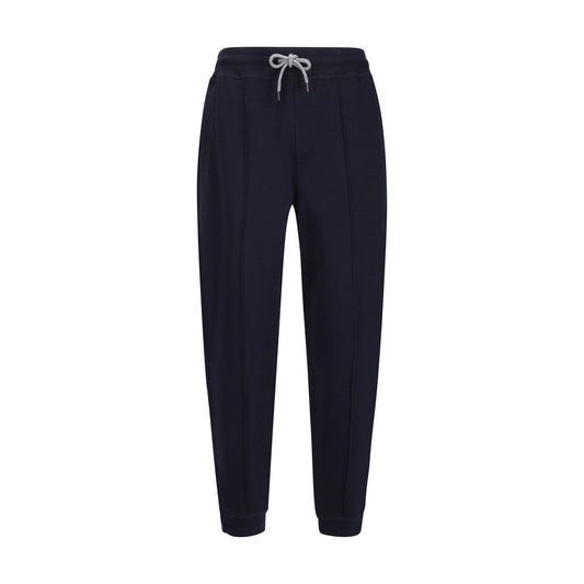 Brunello Cucinelli Blue Cotton Joggers Workout Pants Brunello Cucinelli