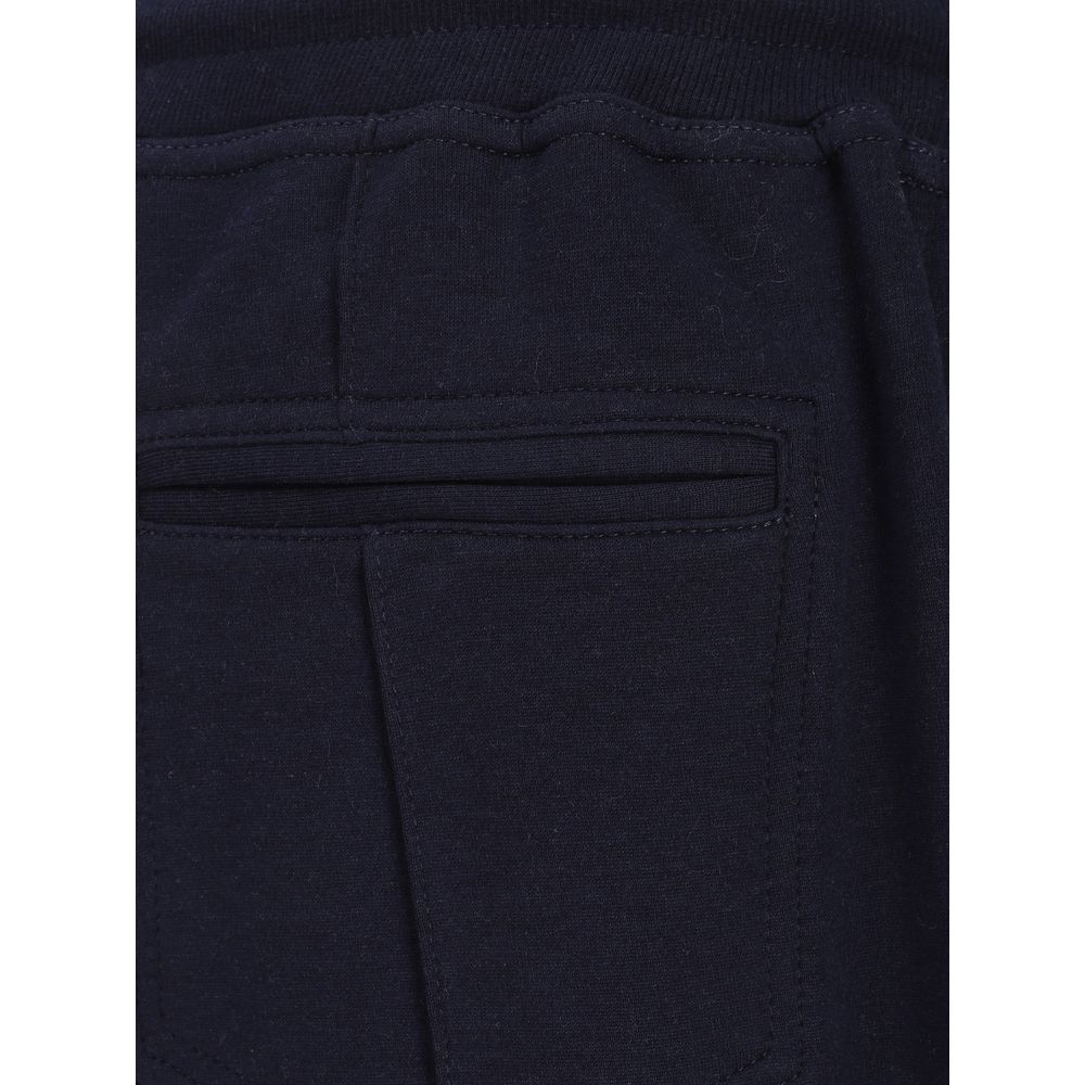 Brunello Cucinelli Blue Cotton Joggers Workout Pants Brunello Cucinelli