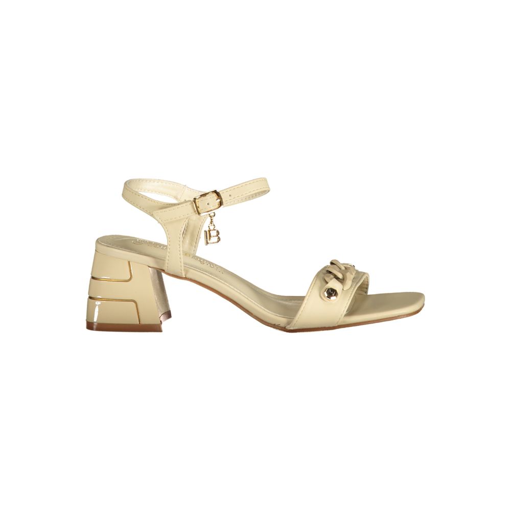Laura Biagiotti Beige Polyurethane Women's Sandal Laura Biagiotti