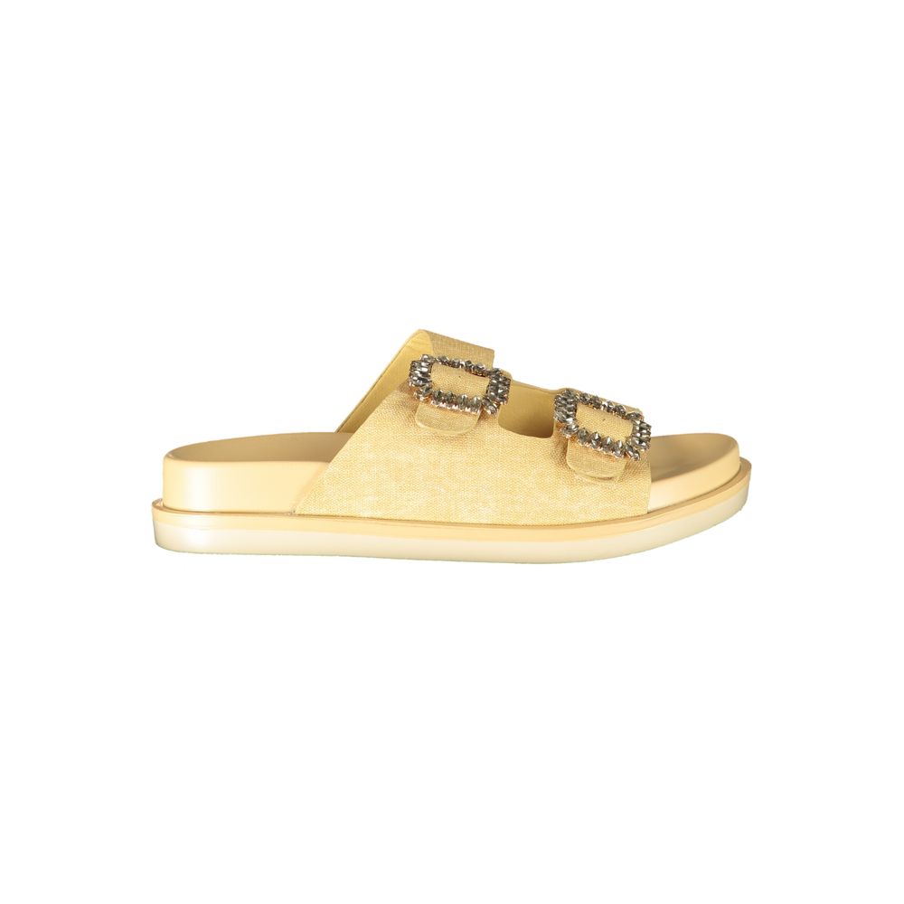 Laura Biagiotti Beige Polyurethane Women's Slipper Laura Biagiotti