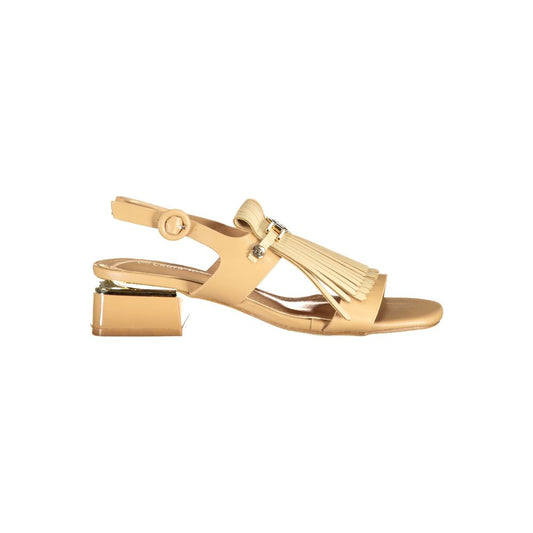 Laura Biagiotti Beige Polyurethane Women's Sandal Laura Biagiotti