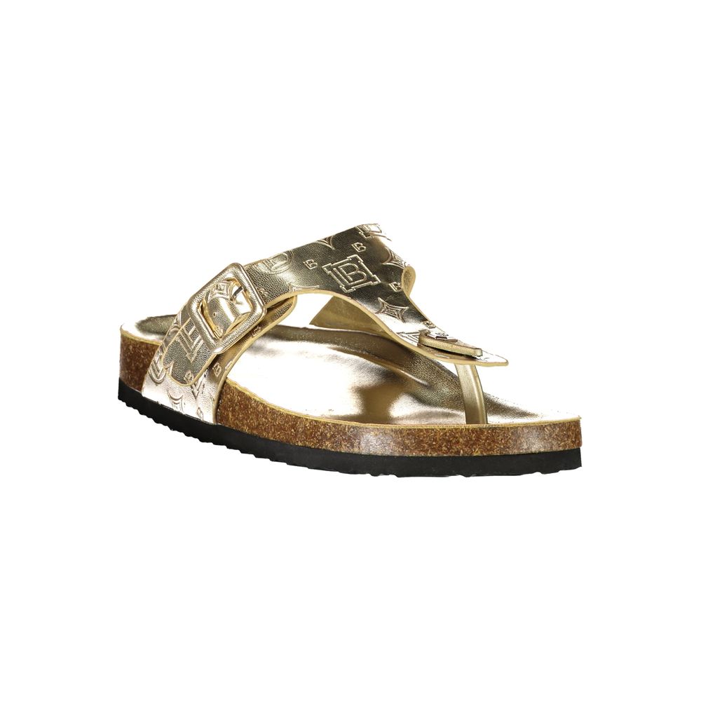Laura Biagiotti Gold Poliuretano Women's Slide Laura Biagiotti