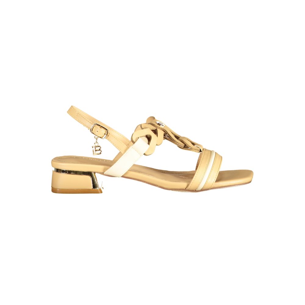 Laura Biagiotti Beige Polyurethane Women's Sandal Laura Biagiotti