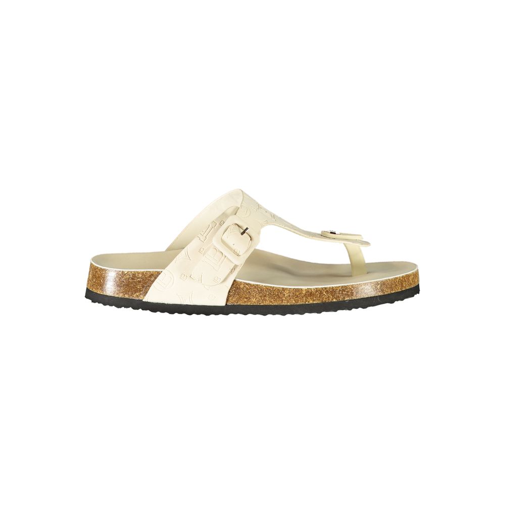 Laura Biagiotti Bianco Poliuretano Donna Ciabatta for Effortless Elegance Laura Biagiotti