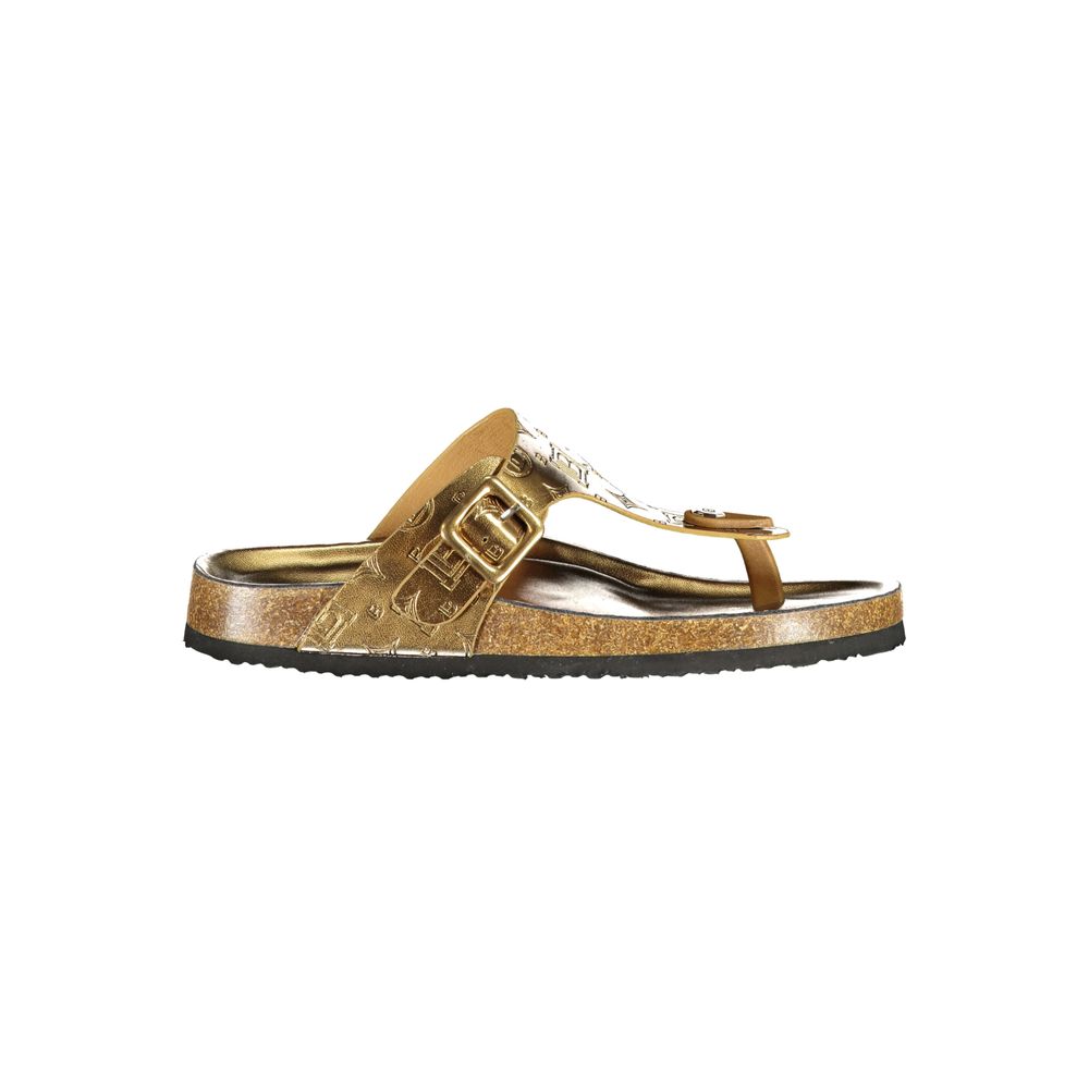 Laura Biagiotti Bronze Polyurethane Women's Sandal Laura Biagiotti