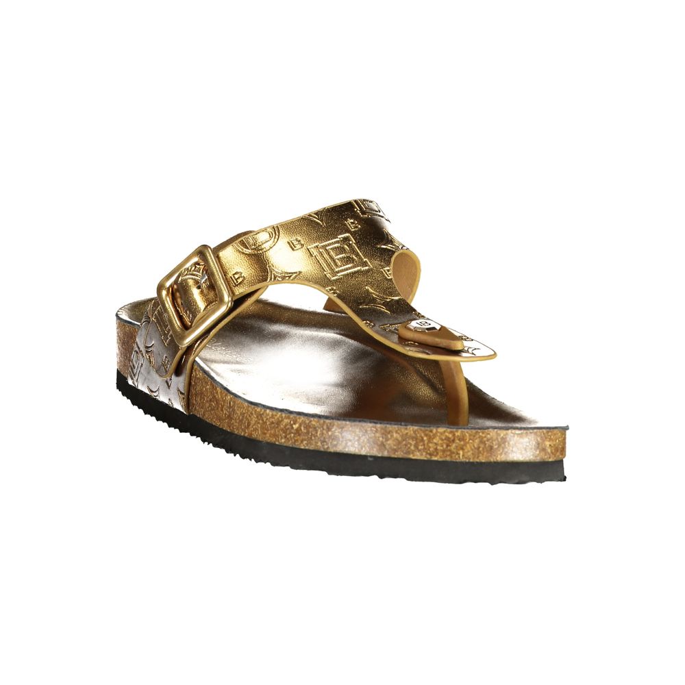 Laura Biagiotti Bronze Polyurethane Women's Sandal Laura Biagiotti