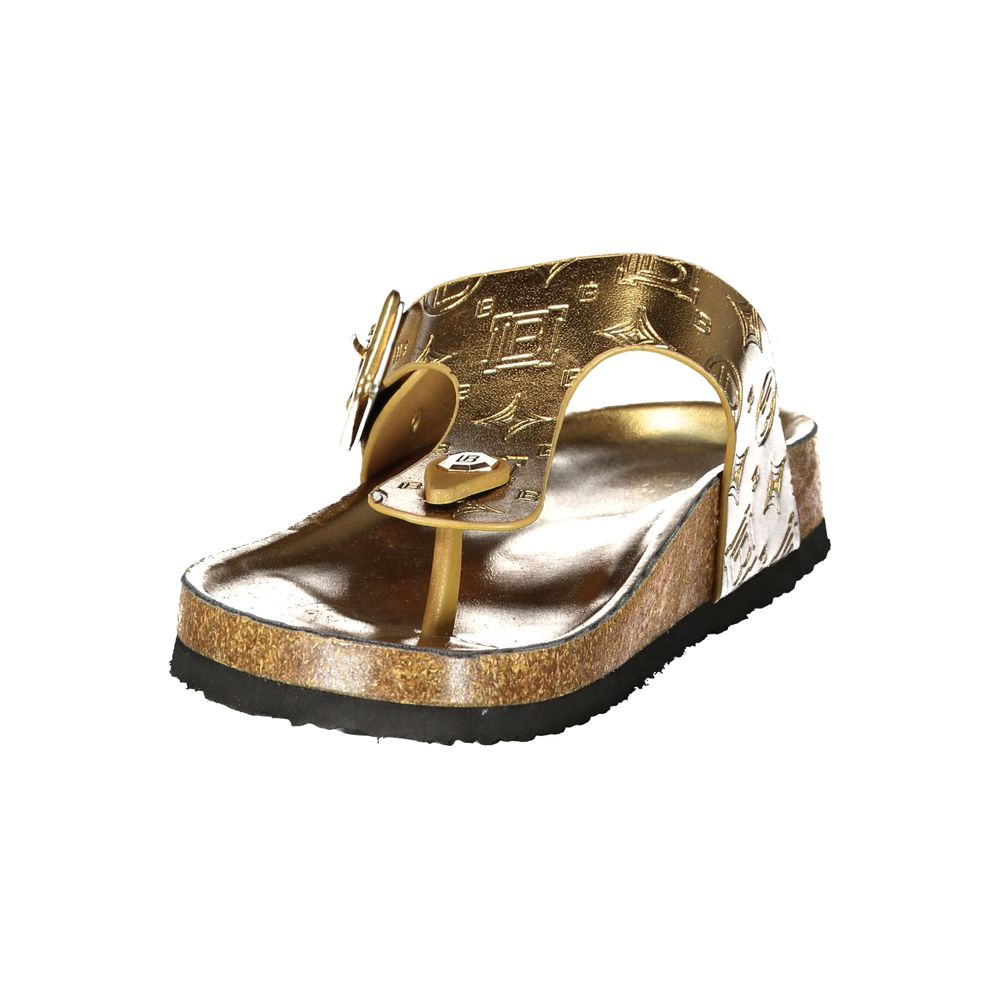 Laura Biagiotti Bronze Polyurethane Women's Sandal Laura Biagiotti