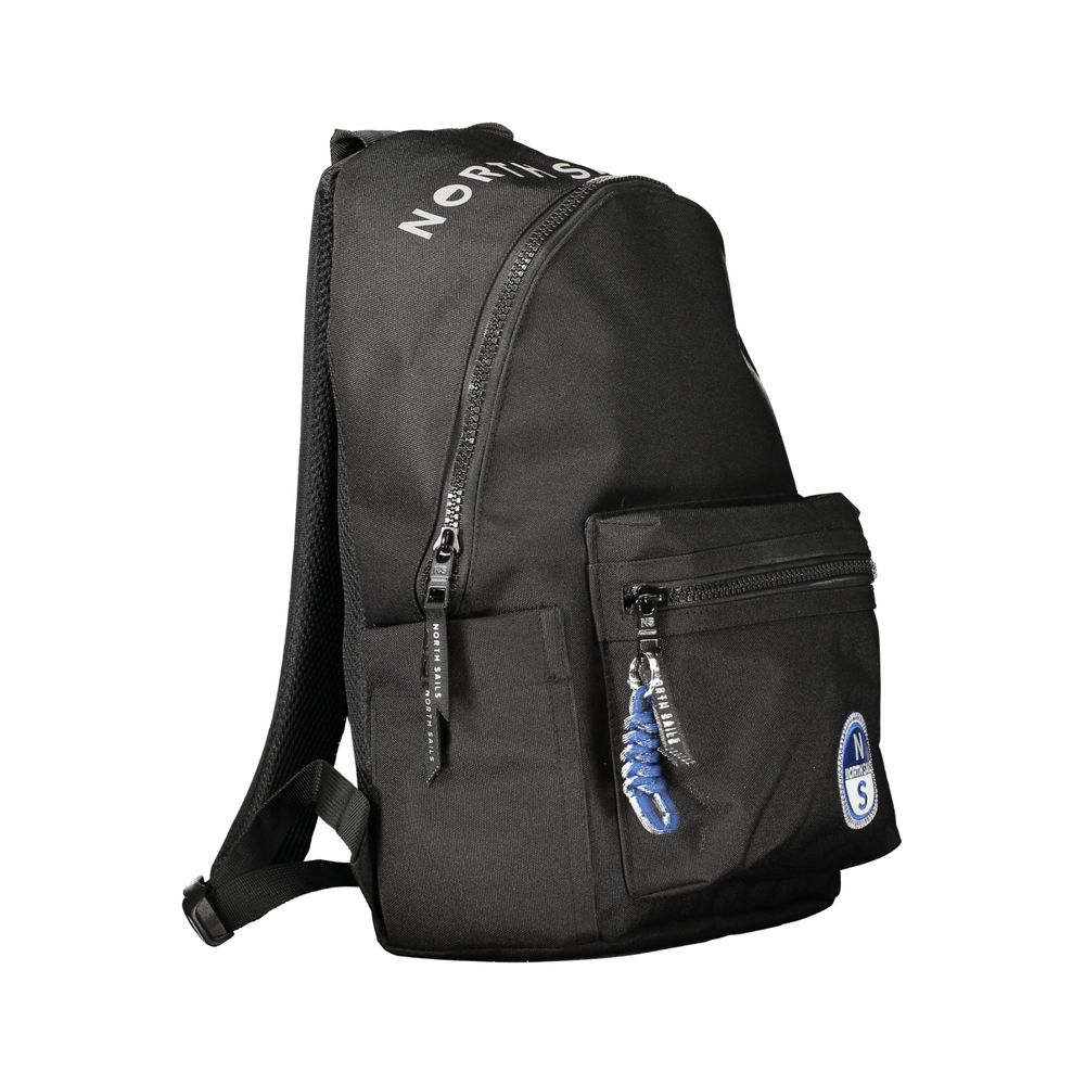 North Sails Nero polyester men's backpack with versatile design, featuring multiple compartments and adjustable straps.