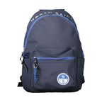 North Sails blue polyester men's backpack with adjustable straps and multiple compartments, casual and durable for everyday use.
