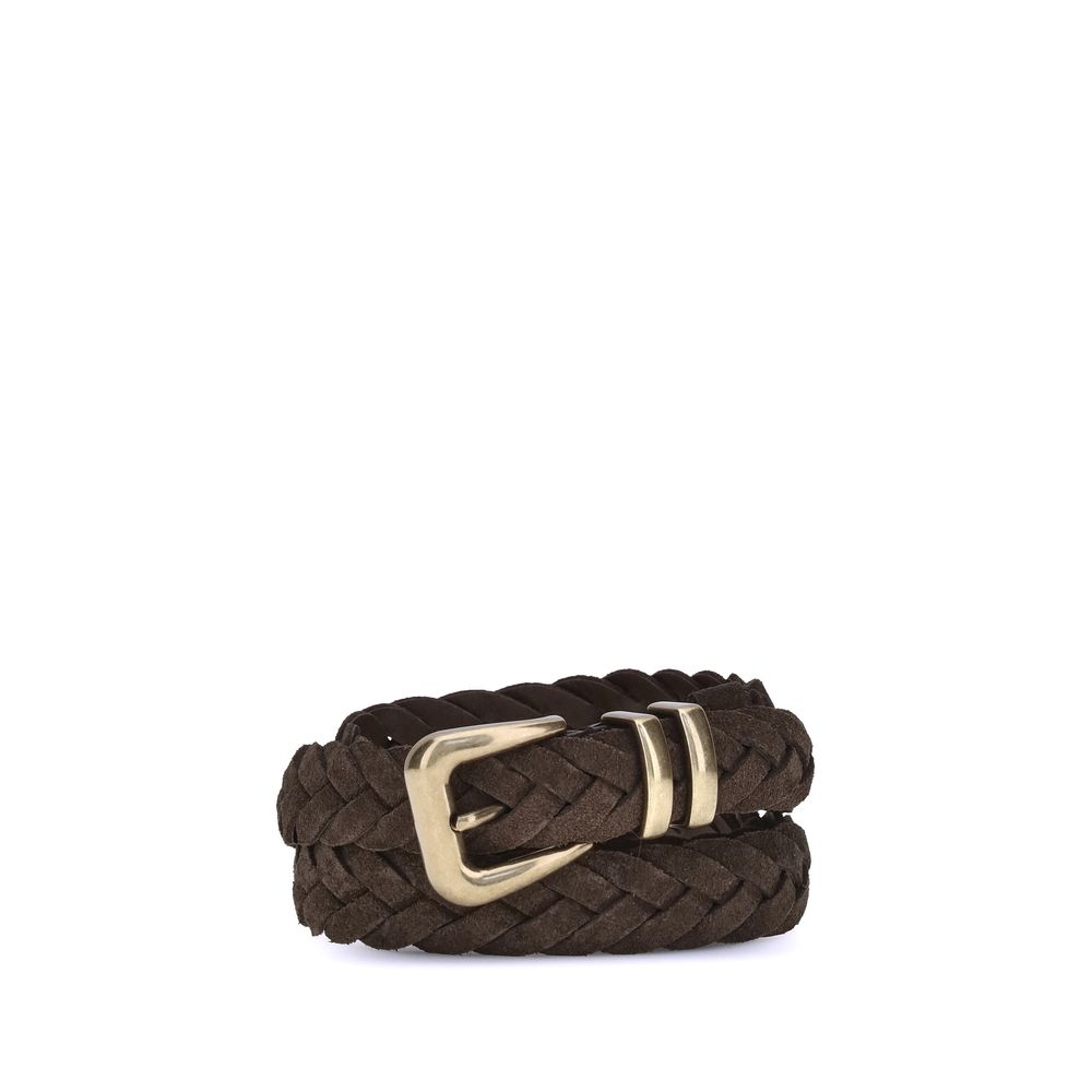 Brunello Cucinelli Brown Calf Leather Bos Taurus Belt Brunello Cucinelli