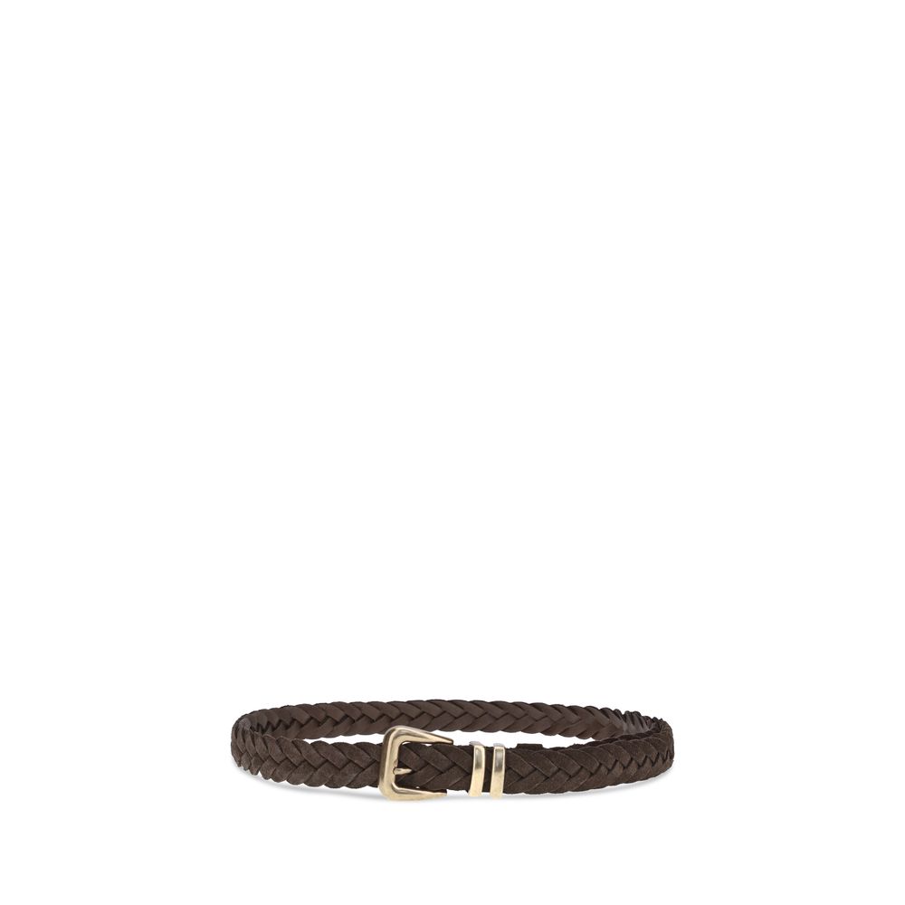 Brunello Cucinelli Brown Calf Leather Bos Taurus Belt Brunello Cucinelli