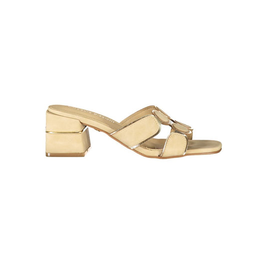 Laura Biagiotti Beige Polyurethane Women's Sandal Laura Biagiotti