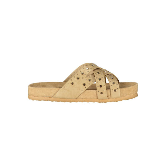 Laura Biagiotti Beige Polyurethane Womens Sandal Laura Biagiotti