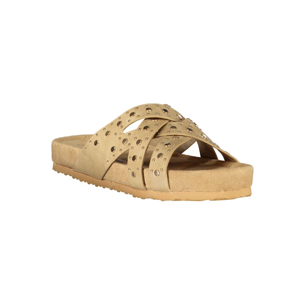 Laura Biagiotti Beige Polyurethane Womens Sandal Laura Biagiotti