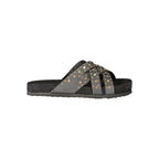 Laura Biagiotti Black Polyurethane Women's Sandal Laura Biagiotti