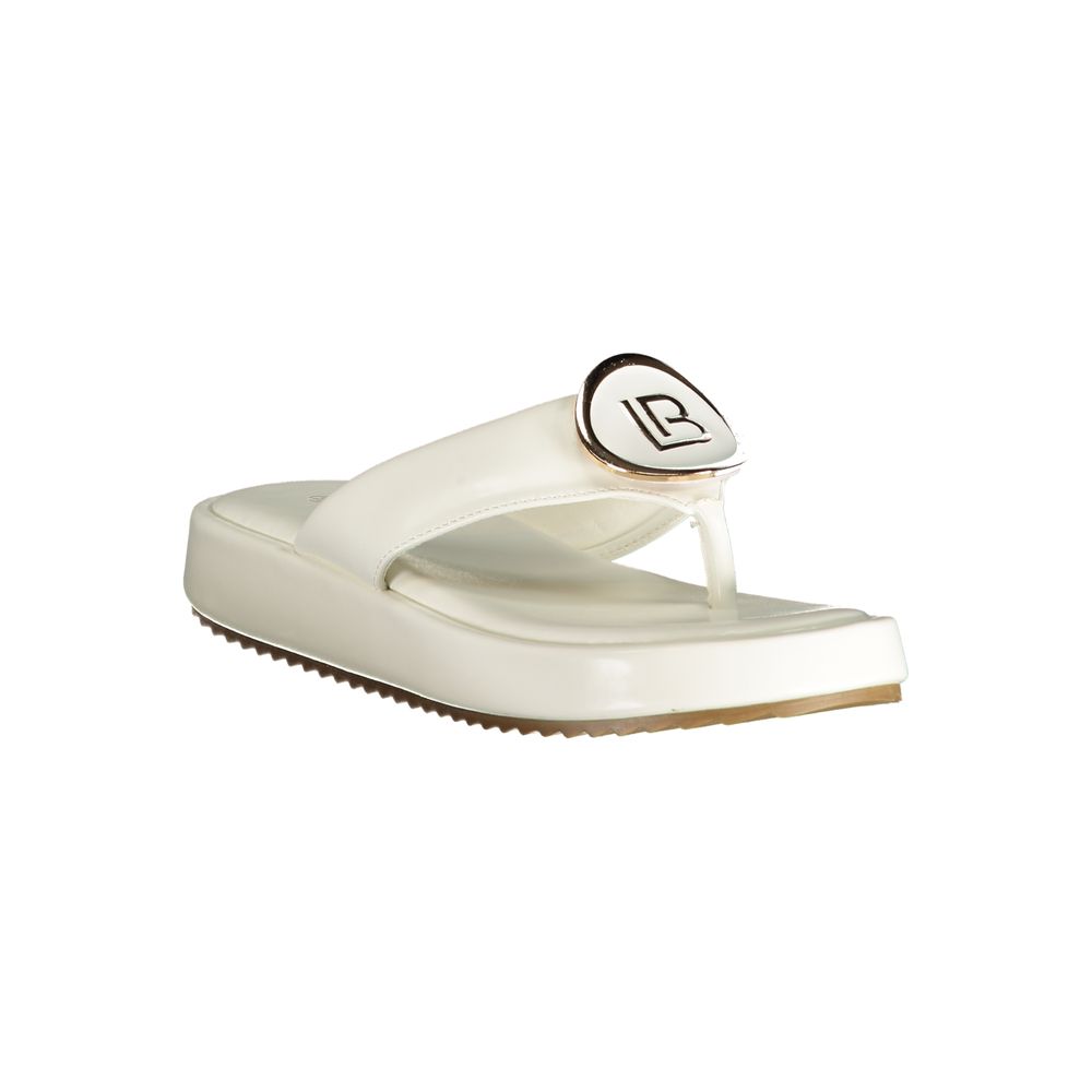 Laura Biagiotti White Polyurethane Women Sandal Laura Biagiotti