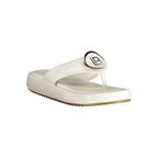 Laura Biagiotti White Polyurethane Women Sandal Laura Biagiotti
