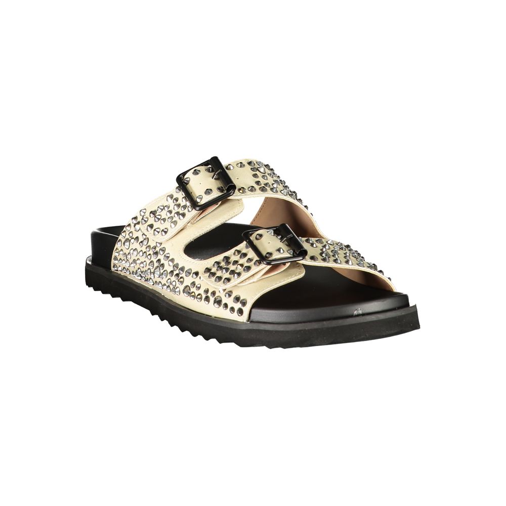 Laura Biagiotti Beige Polyurethane Women's Slipper Laura Biagiotti