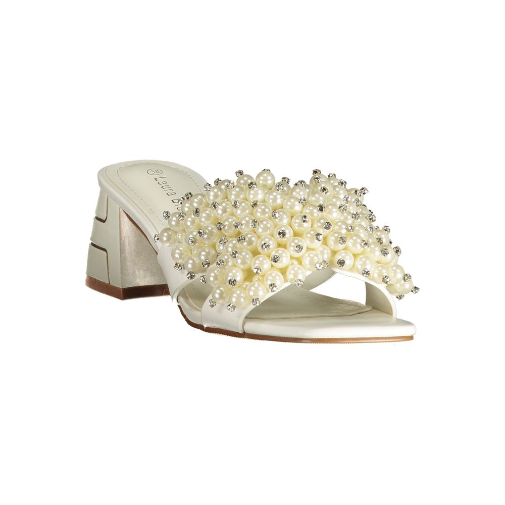 Laura Biagiotti Bianco Poliuretano Donna Sandal Laura Biagiotti