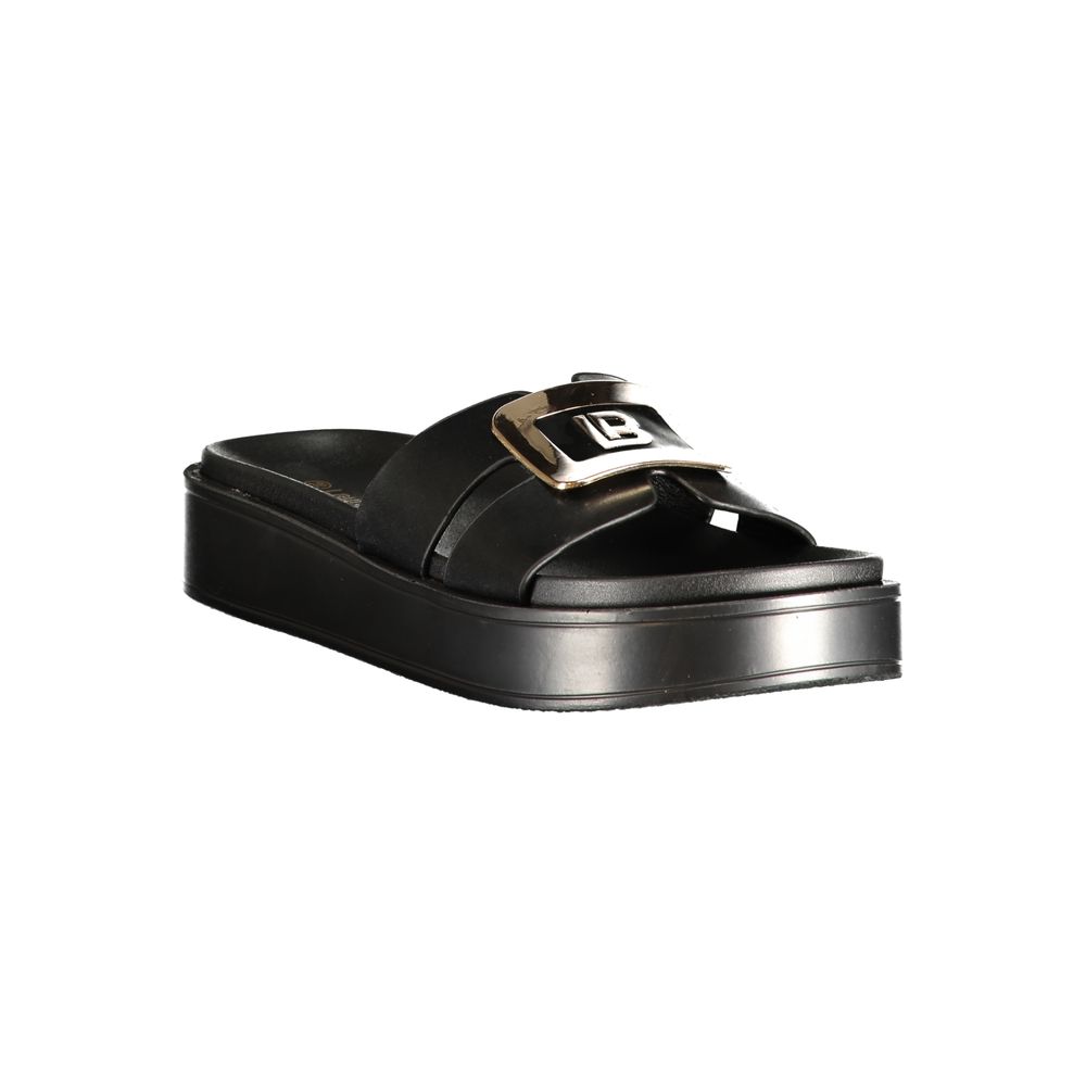 Laura Biagiotti Nero Polyurethane Women's Sandal Laura Biagiotti