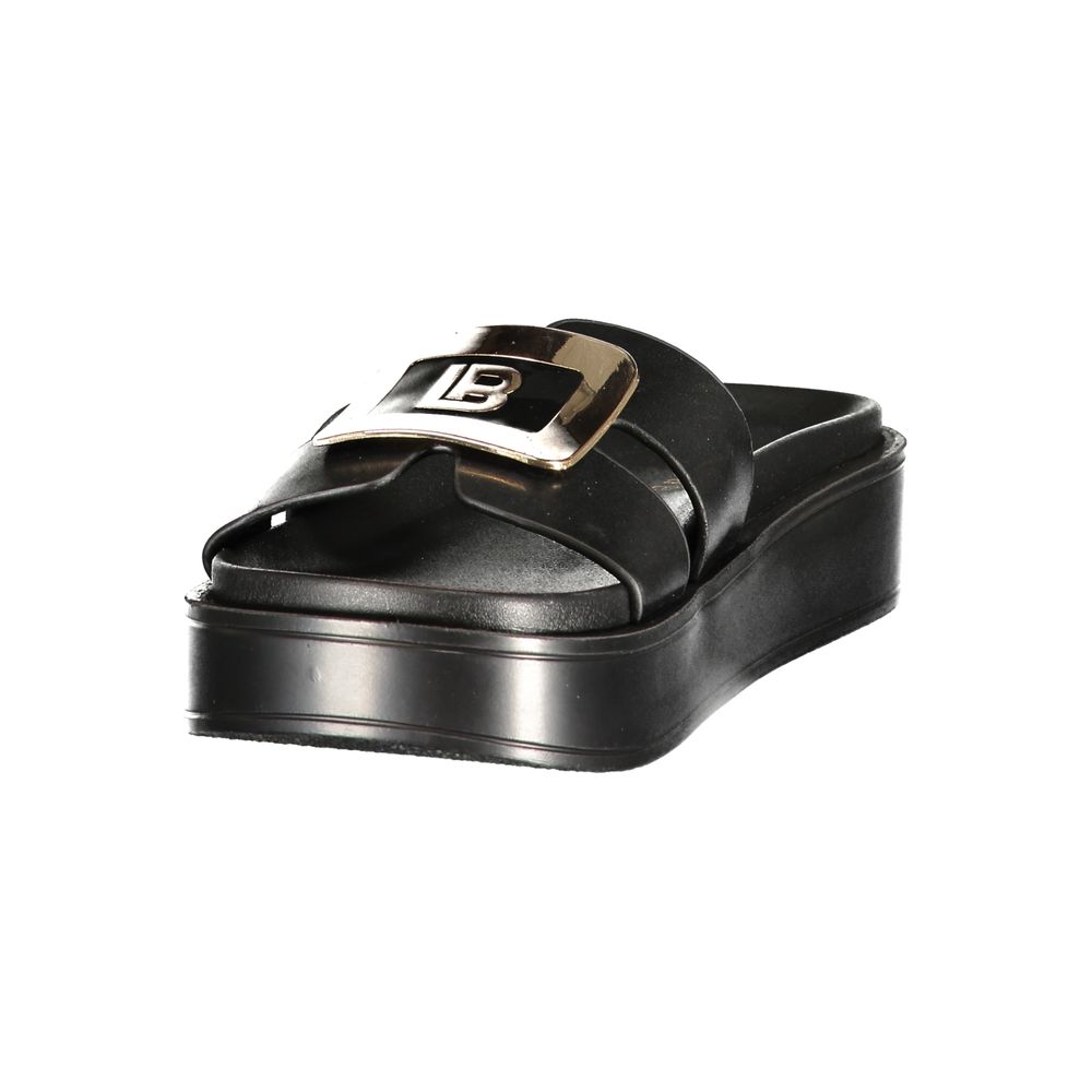 Laura Biagiotti Nero Polyurethane Women's Sandal Laura Biagiotti