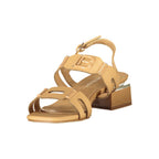 Laura Biagiotti Beige Polyurethane Women Sandal Laura Biagiotti