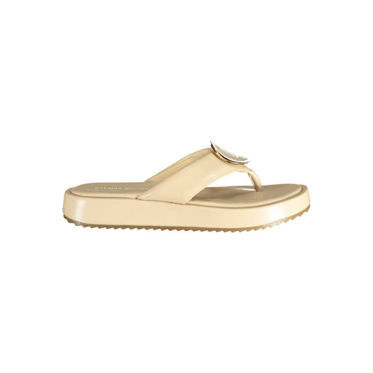 Laura Biagiotti Beige Polyurethane Women's Sandal Laura Biagiotti