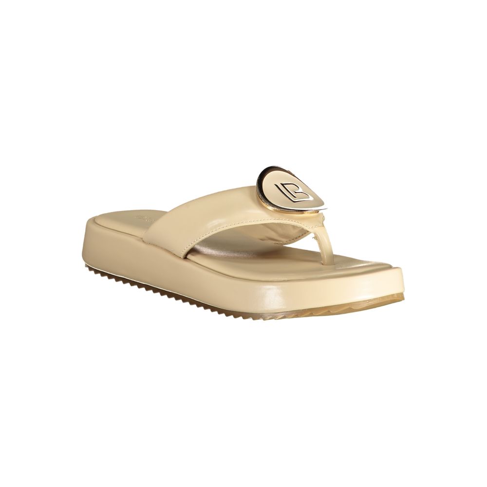 Laura Biagiotti Beige Polyurethane Women's Sandal Laura Biagiotti