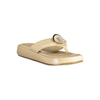 Laura Biagiotti Beige Polyurethane Women's Sandal Laura Biagiotti