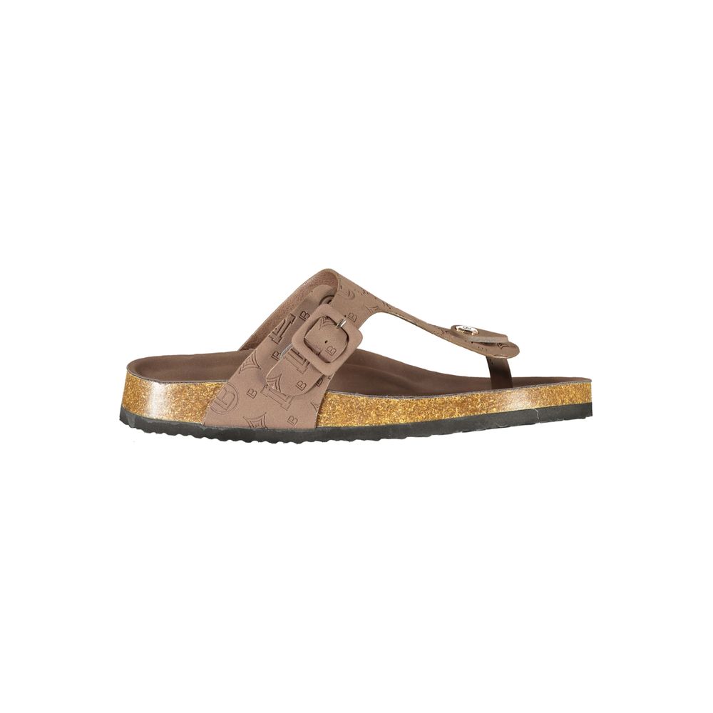 Laura Biagiotti Brown Polyurethane Women's Sandal Laura Biagiotti