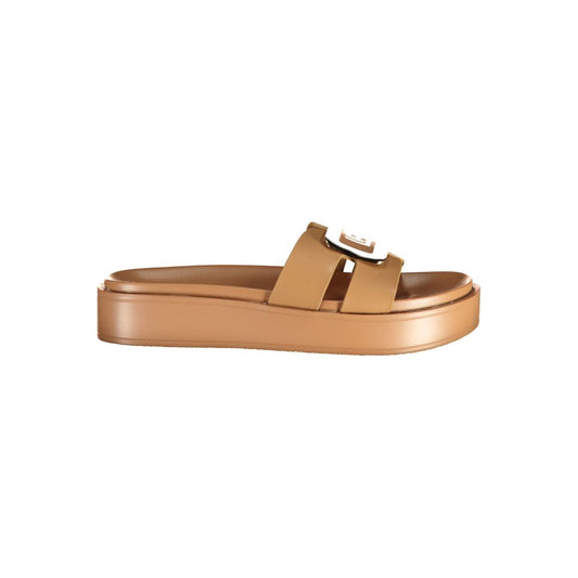 Laura Biagiotti Beige Polyurethane Women's Sandal Laura Biagiotti