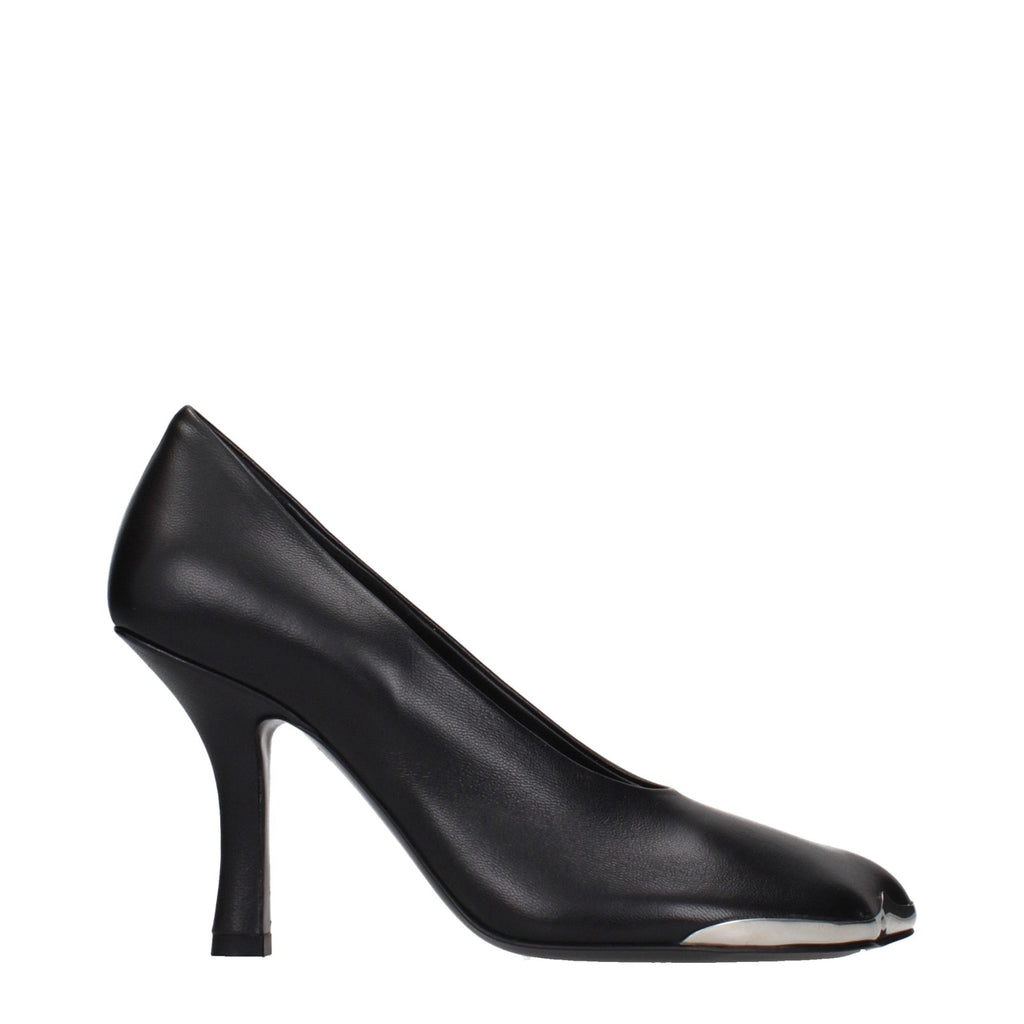 Burberry Black Leather High Heel Pumps Burberry