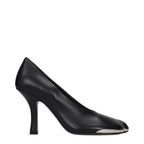 Burberry Black Leather High Heel Pumps Burberry