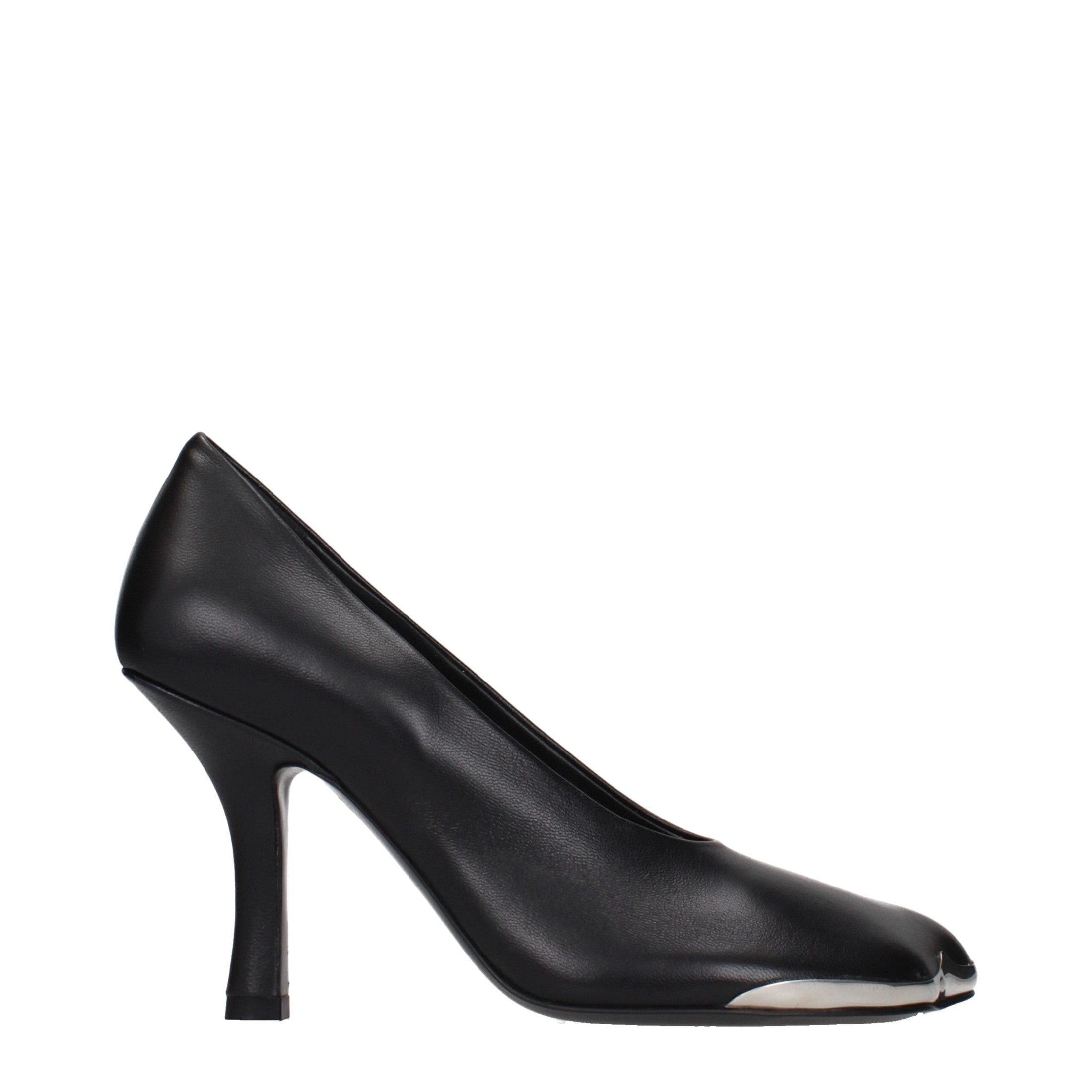 Burberry Black Leather High Heel Pumps Burberry