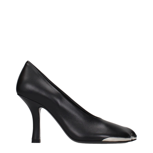 Burberry Black Leather High Heel Pumps Burberry