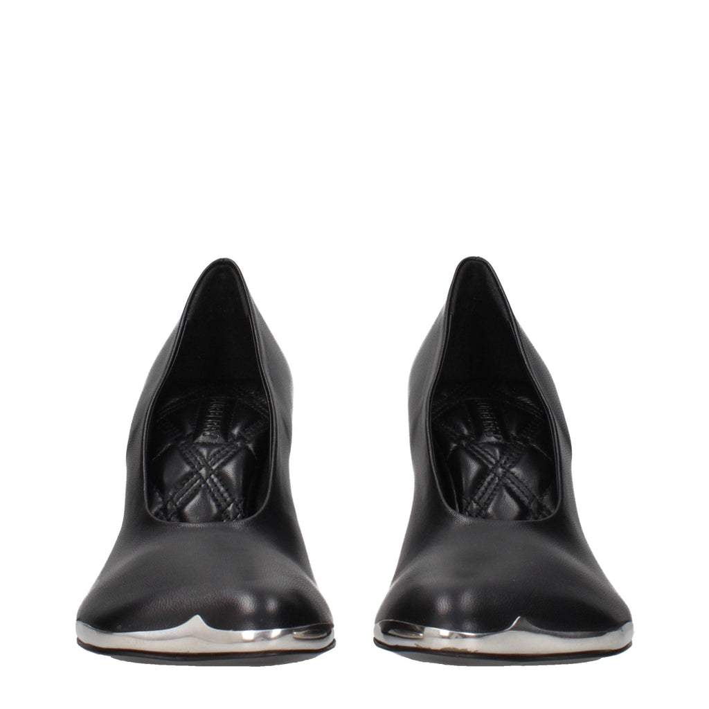 Burberry Black Leather High Heel Pumps Burberry