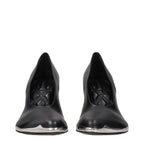 Burberry Black Leather High Heel Pumps Burberry