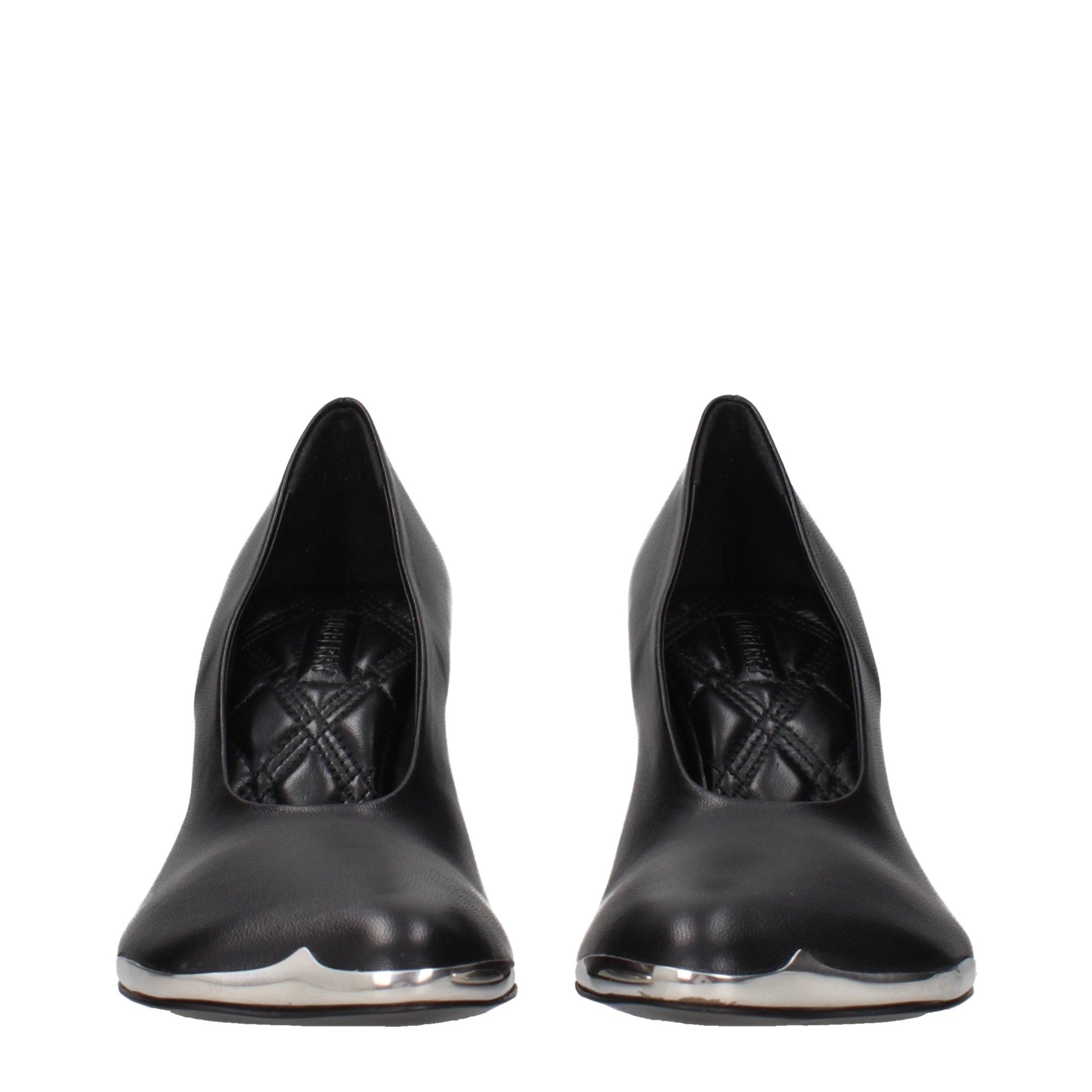 Burberry Black Leather High Heel Pumps Burberry