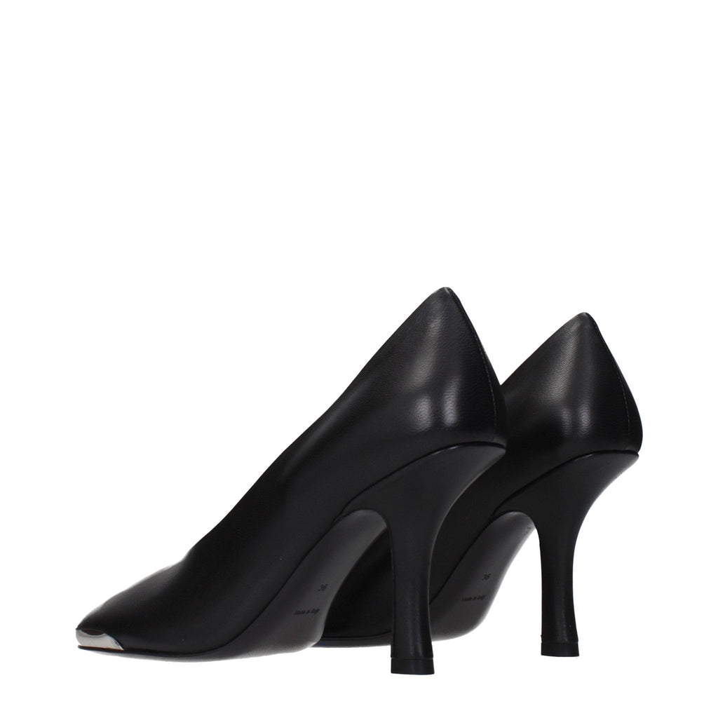 Burberry Black Leather High Heel Pumps Burberry