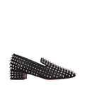 Christian Louboutin Black Leather Slip-On Loafers Christian Louboutin