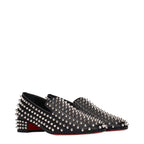 Christian Louboutin Black Leather Slip-On Loafers Christian Louboutin