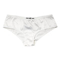 Dolce & Gabbana White Silk Stretch Mid Waist Brief Panty Underwear