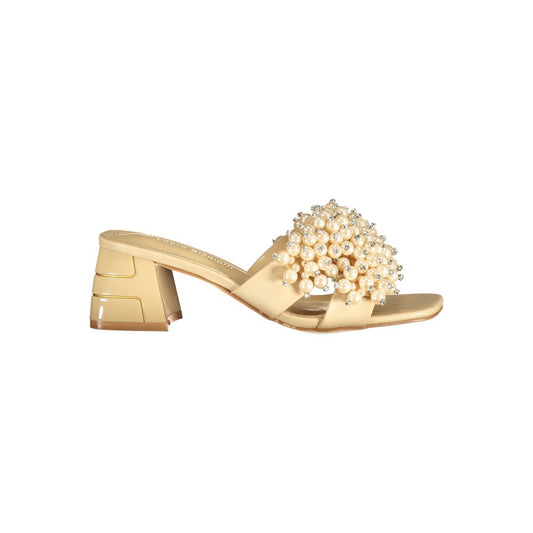 Laura Biagiotti Beige Polyurethane Women's Sandal Laura Biagiotti